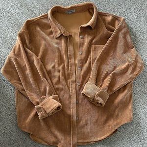 Burnt orange corduroy button down